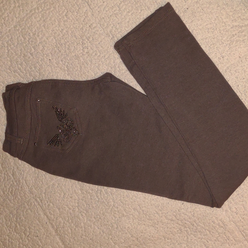 O.S.C girls embellished jeggings size 16